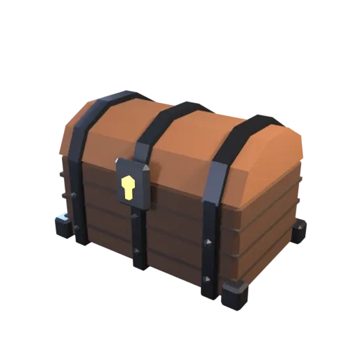 Iron chest: a generated low-poly game asset